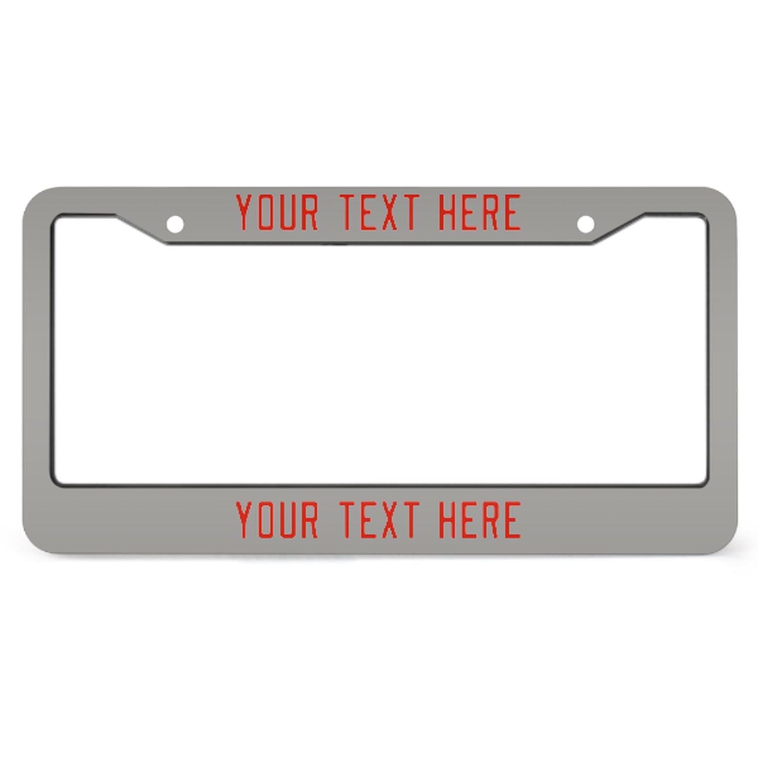 Cornice per targa personalizzata grigio-arancio-rossa