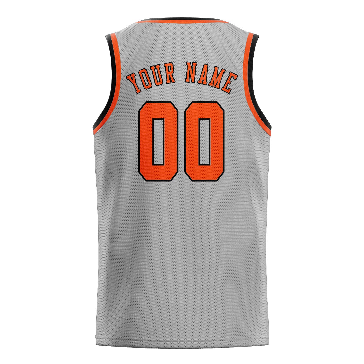 Benutzerdefiniertes Professionelles Grau Orangerot Basketballtrikot