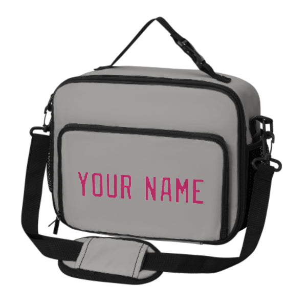 Maßgeschneidertes Grau Pink Lunch-Tasche