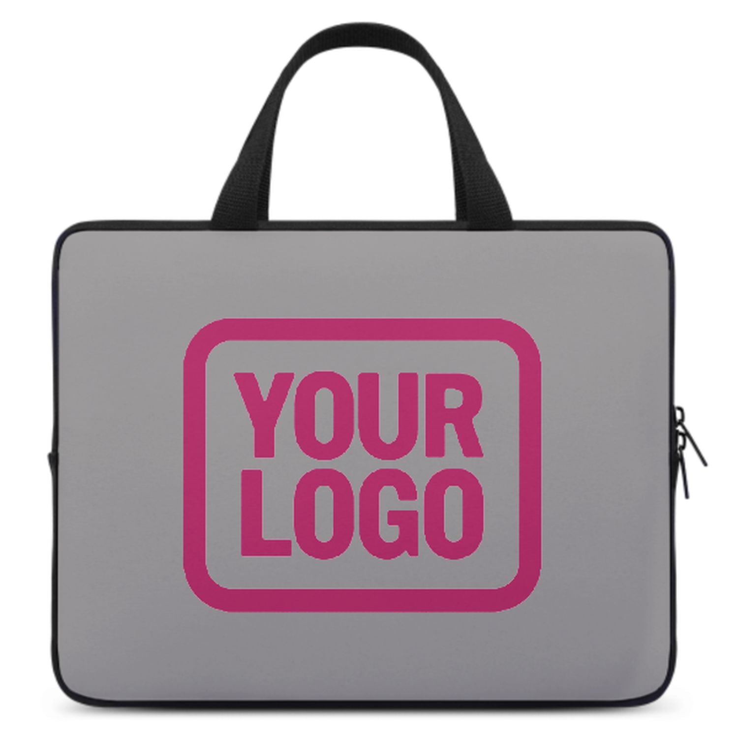 Maßgeschneidertes Grau Pink Laptop Tasche