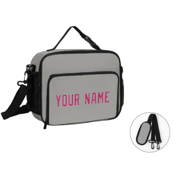 Maßgeschneidertes Grau Pink Lunch-Tasche