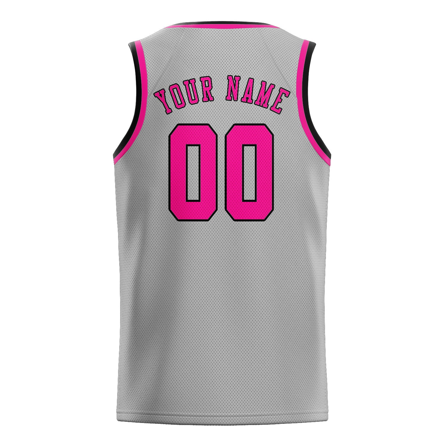 Benutzerdefiniertes Professionelles Grau Rosarot Basketballtrikot