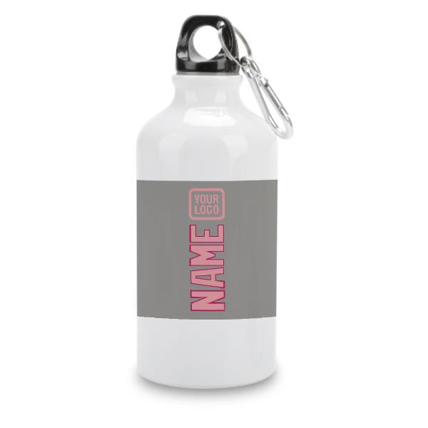 Maßgeschneidertes Grau Rosa Sportflasche
