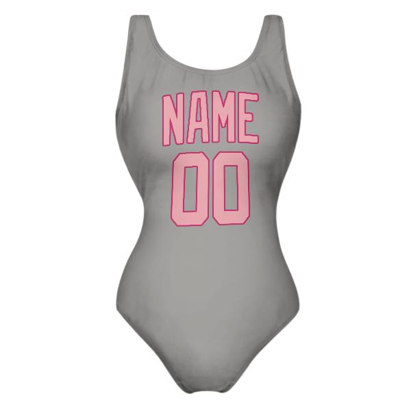 Maillot de bain gris rose sur mesure