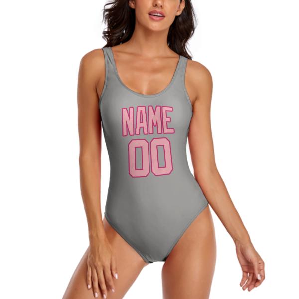 Maillot de bain gris rose sur mesure