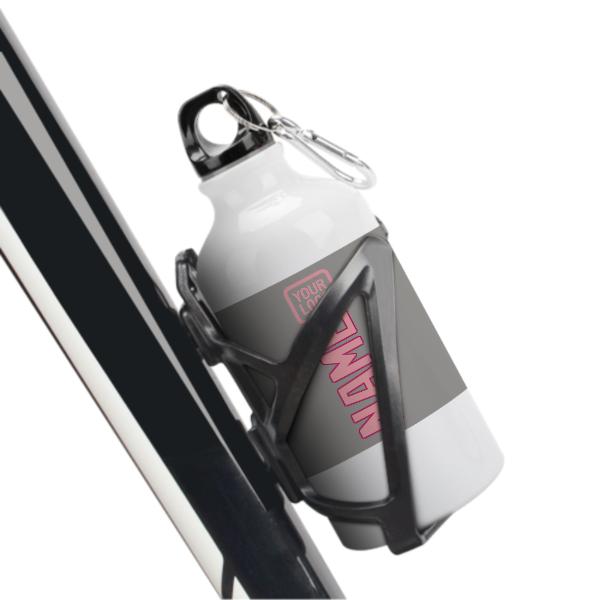 Maßgeschneidertes Grau Rosa Sportflasche