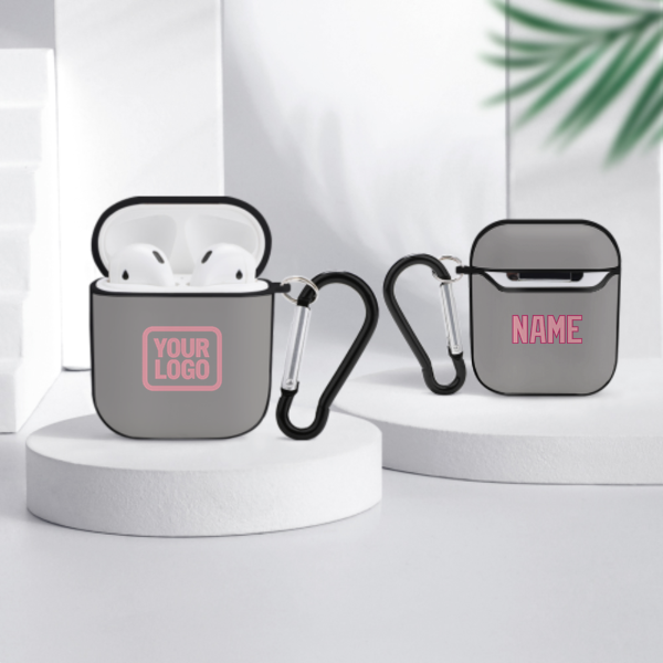 Maßgeschneidertes Grau Rosa AirPods-Hülle