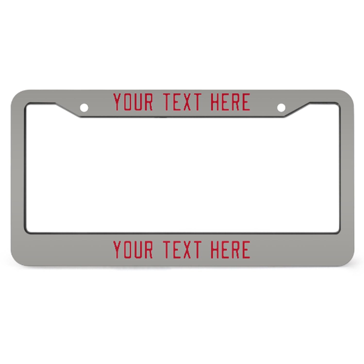 Cornice per targa personalizzata grigio-rossa