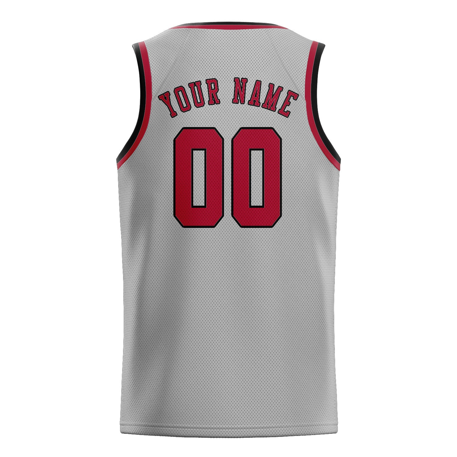 Benutzerdefiniertes Professionelles Grau Rot Basketballtrikot