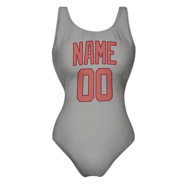 Maillot de bain gris cuivré rose sur mesure