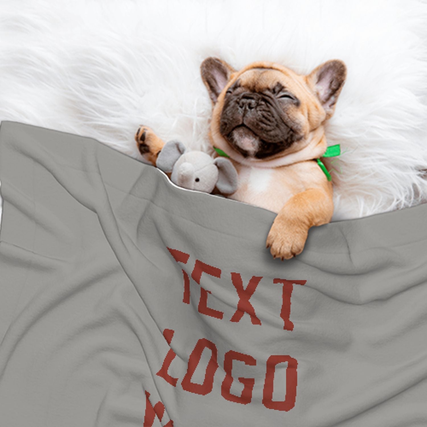 Coperta personalizzata per animali domestici grigio corallo rosso