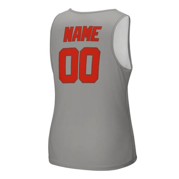 Maßgeschneidertes Grau Orangerot Herren Tanktop
