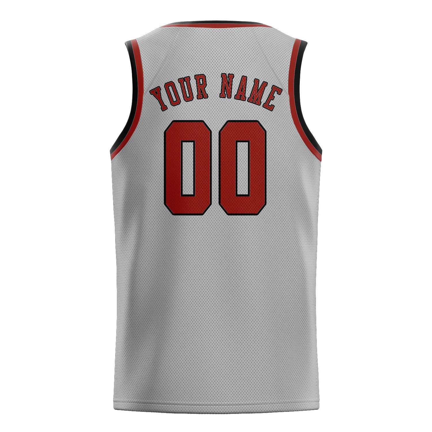 Benutzerdefiniertes Professionelles Grau Korallenrot Basketballtrikot