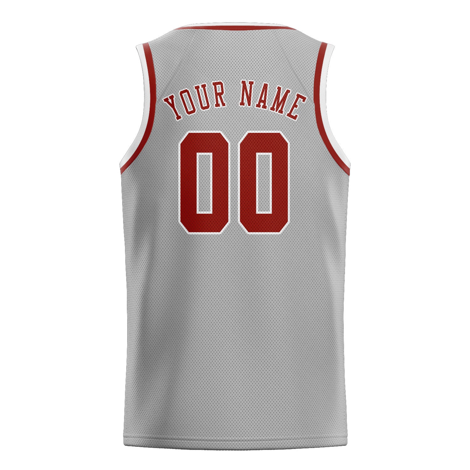 Benutzerdefiniertes Professionelles Grau Korallenrot Basketballtrikot