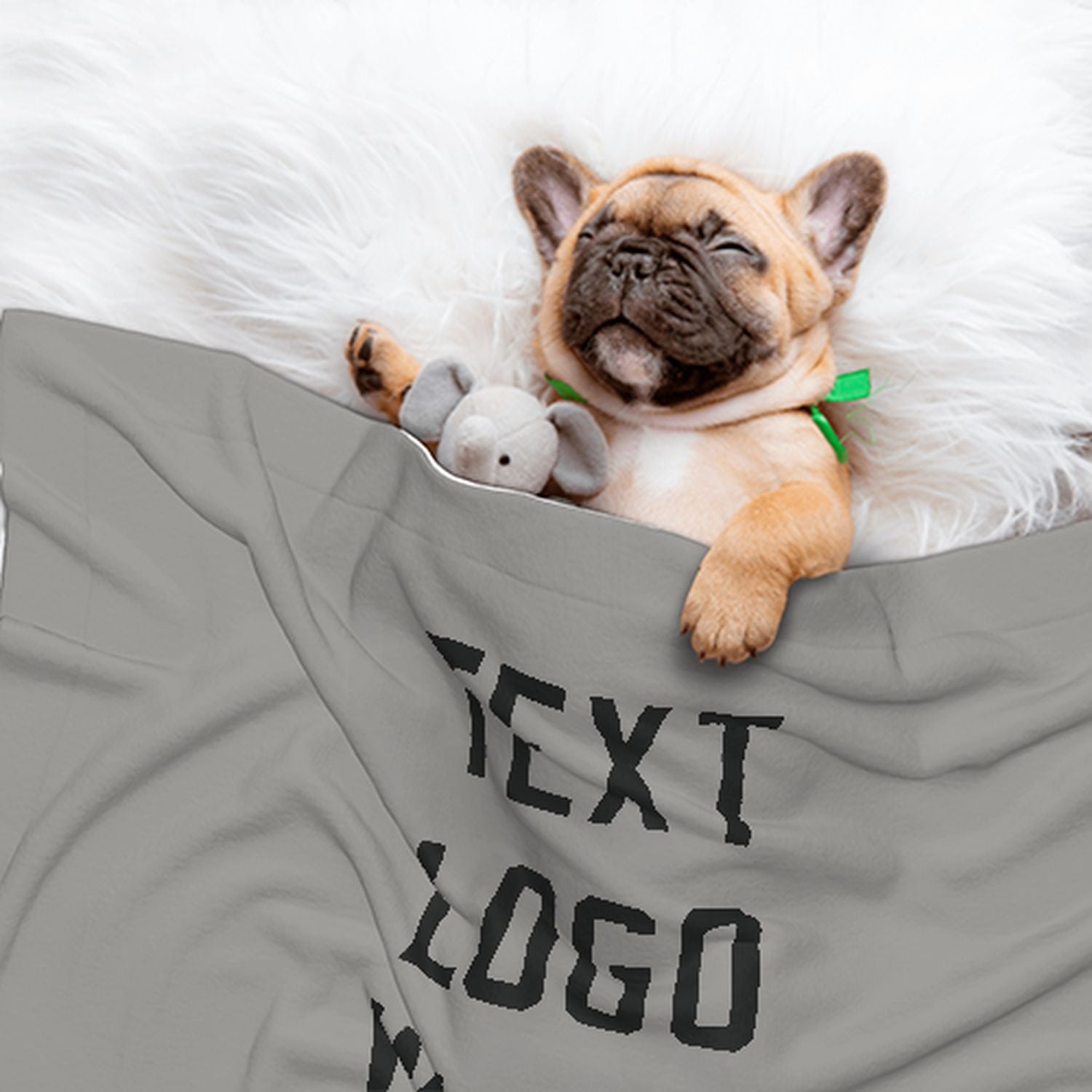 Coperta personalizzata per animali domestici grigia e nera