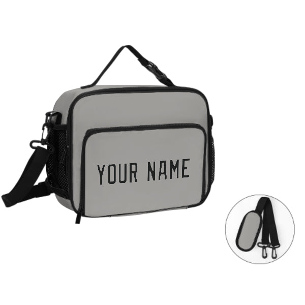 Maßgeschneidertes Grau Black Lunch-Tasche
