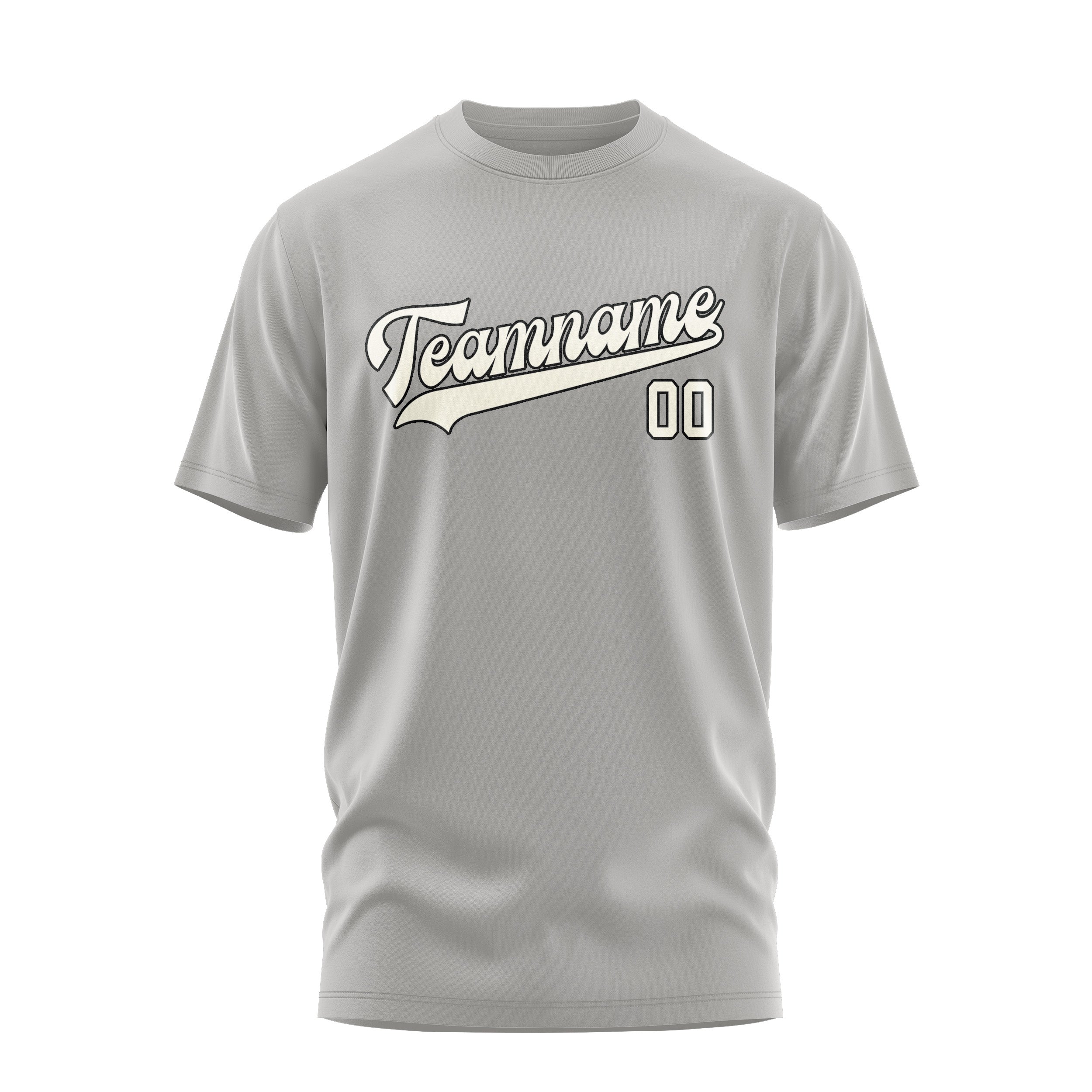 Maßgeschneidertes Grau Beige T-Shirt