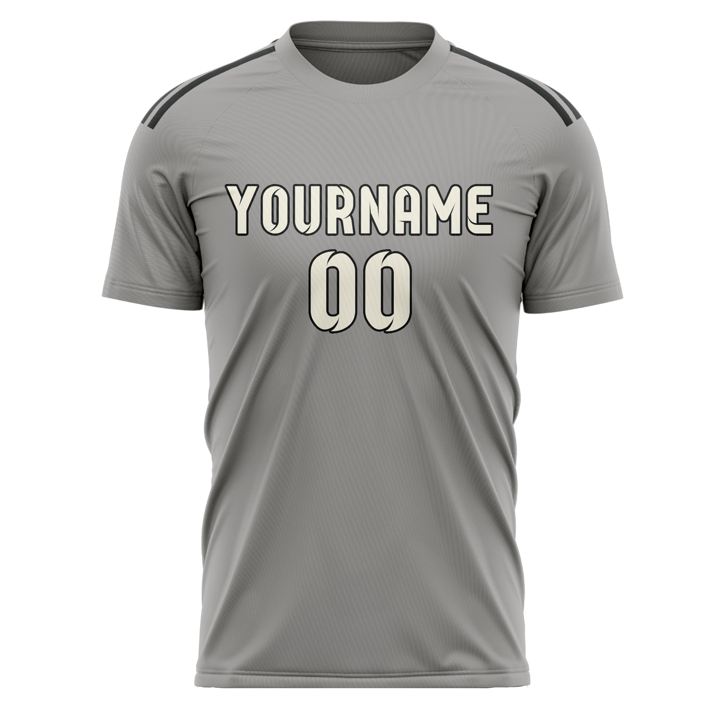 Benutzerdefiniertes Professionelles Grau Beige Fußballtrikot