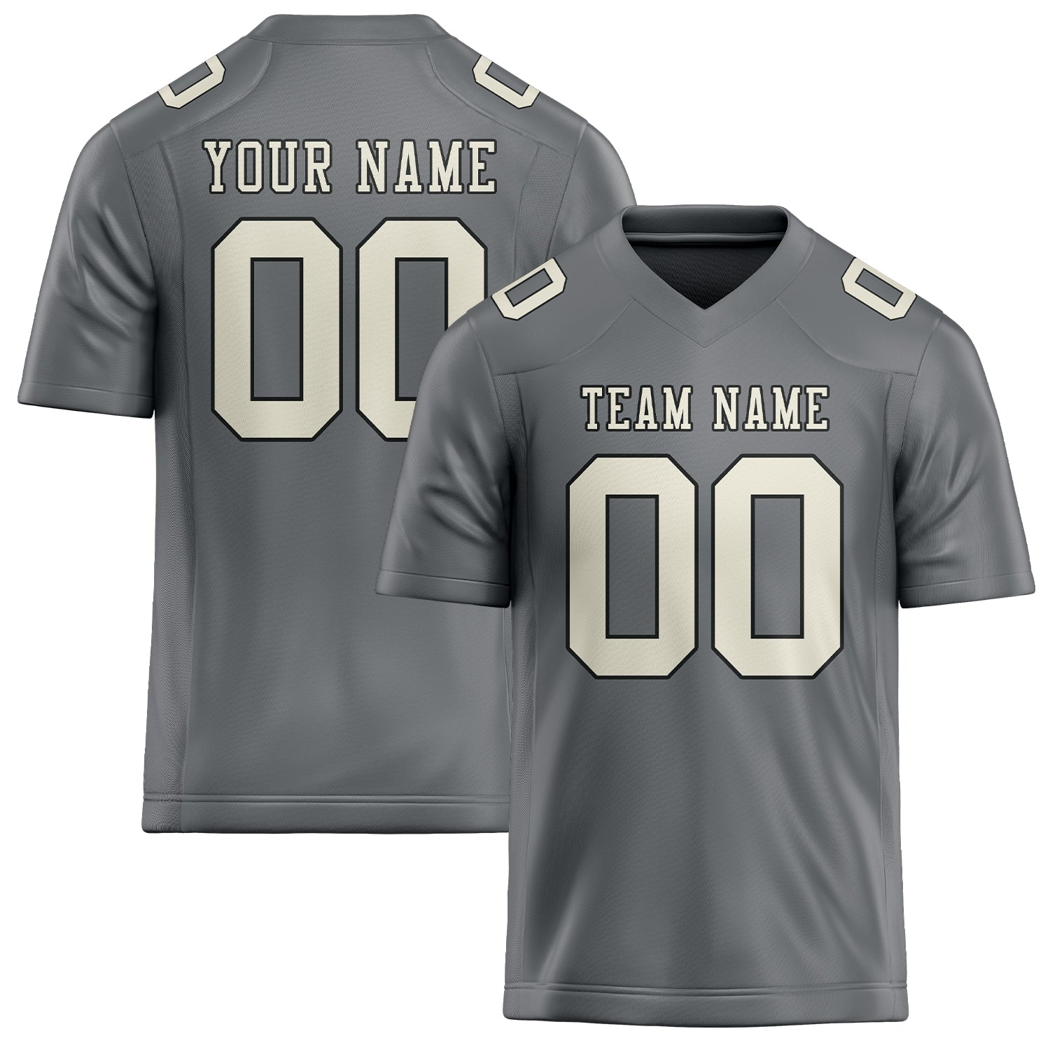 Maßgeschneidertes Professionelles Grau Beige Rugbytrikot