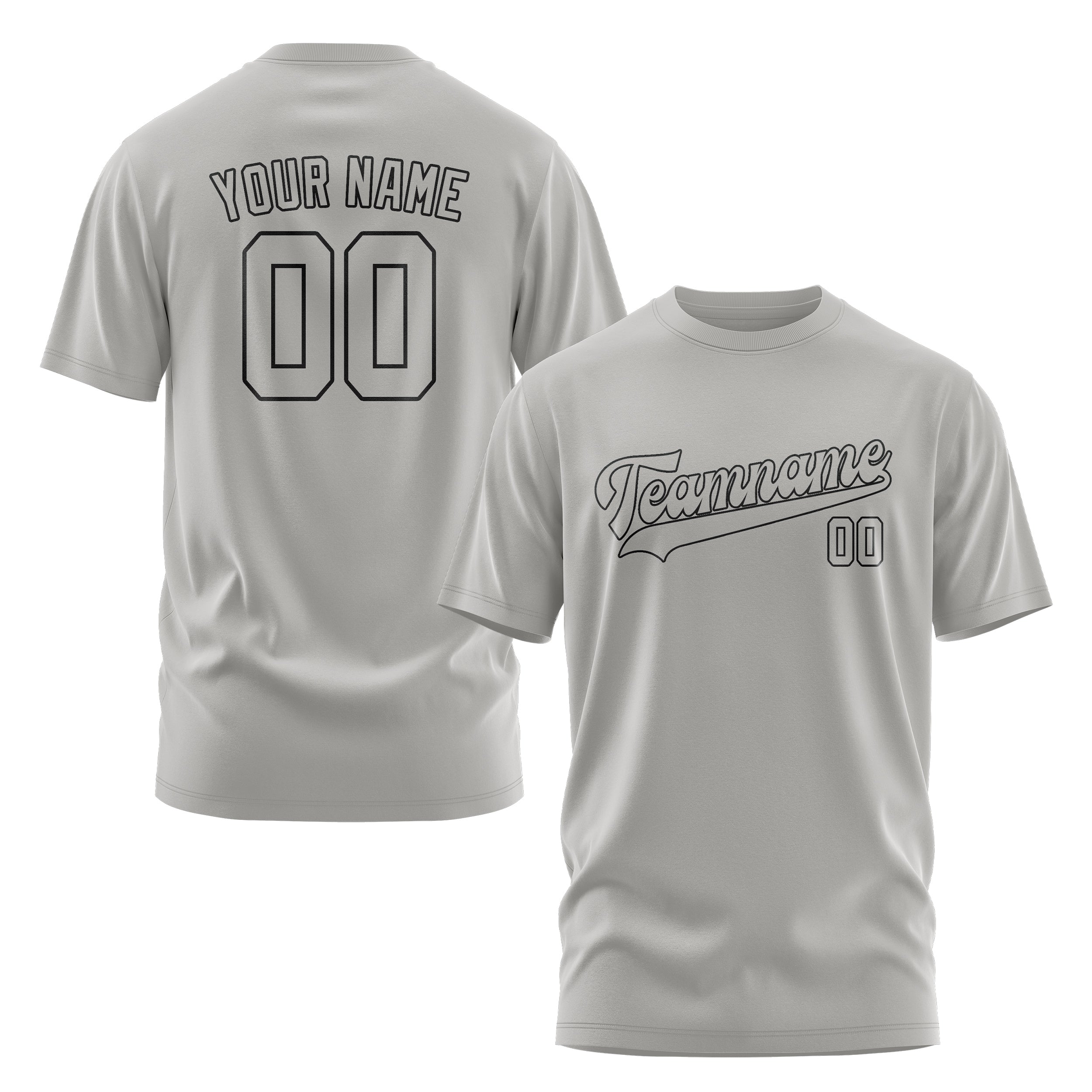 Maßgeschneidertes Grau Grau T-Shirt