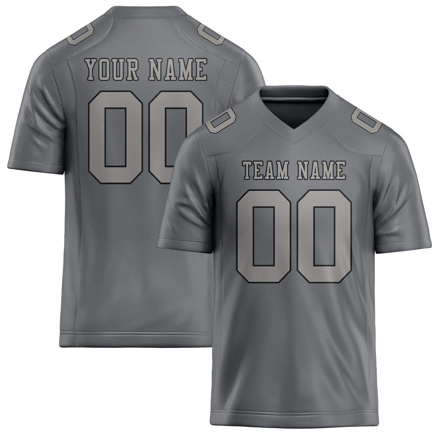 Maßgeschneidertes Professionelles Grau Grau Rugbytrikot