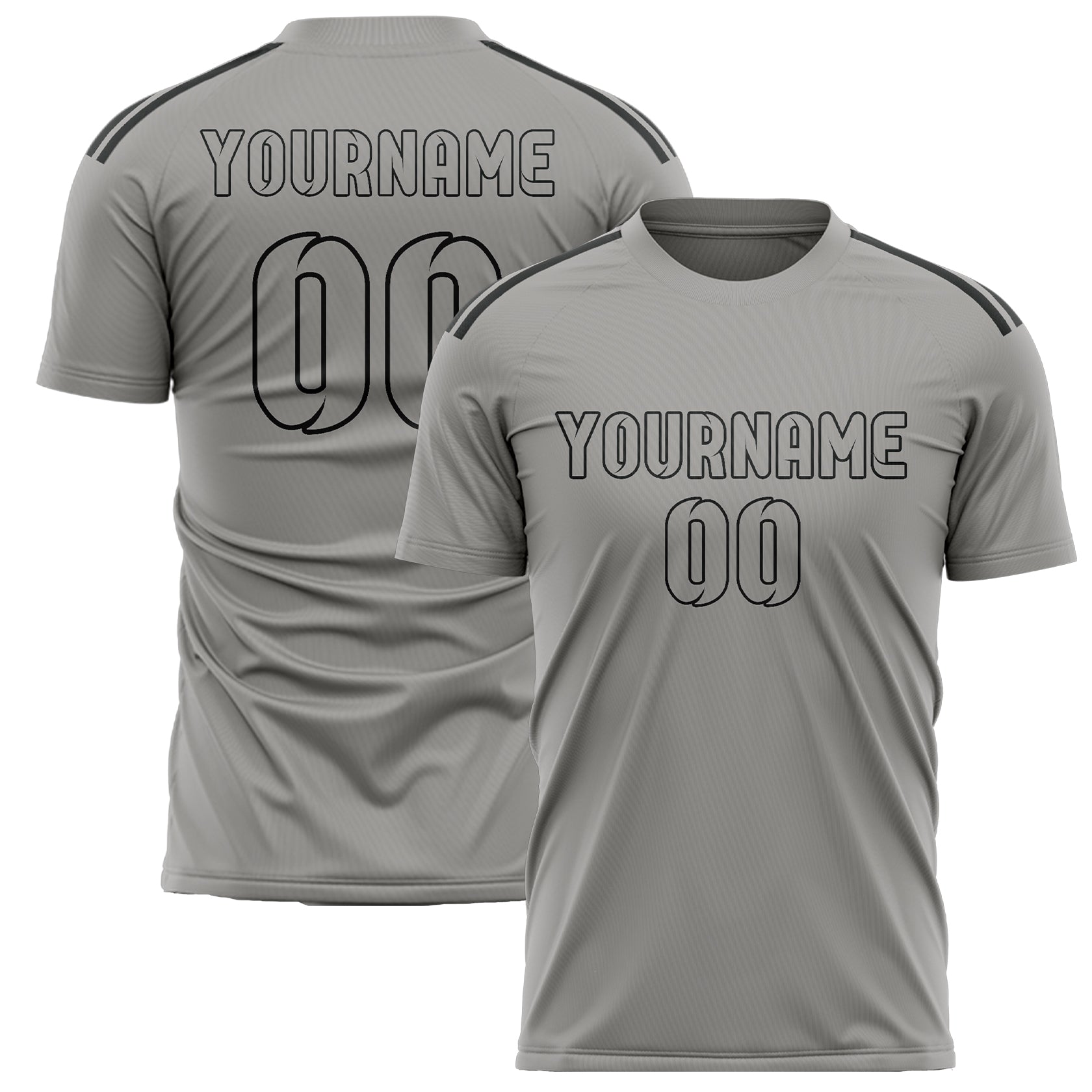 Benutzerdefiniertes Professionelles Grau Grau Fußballtrikot