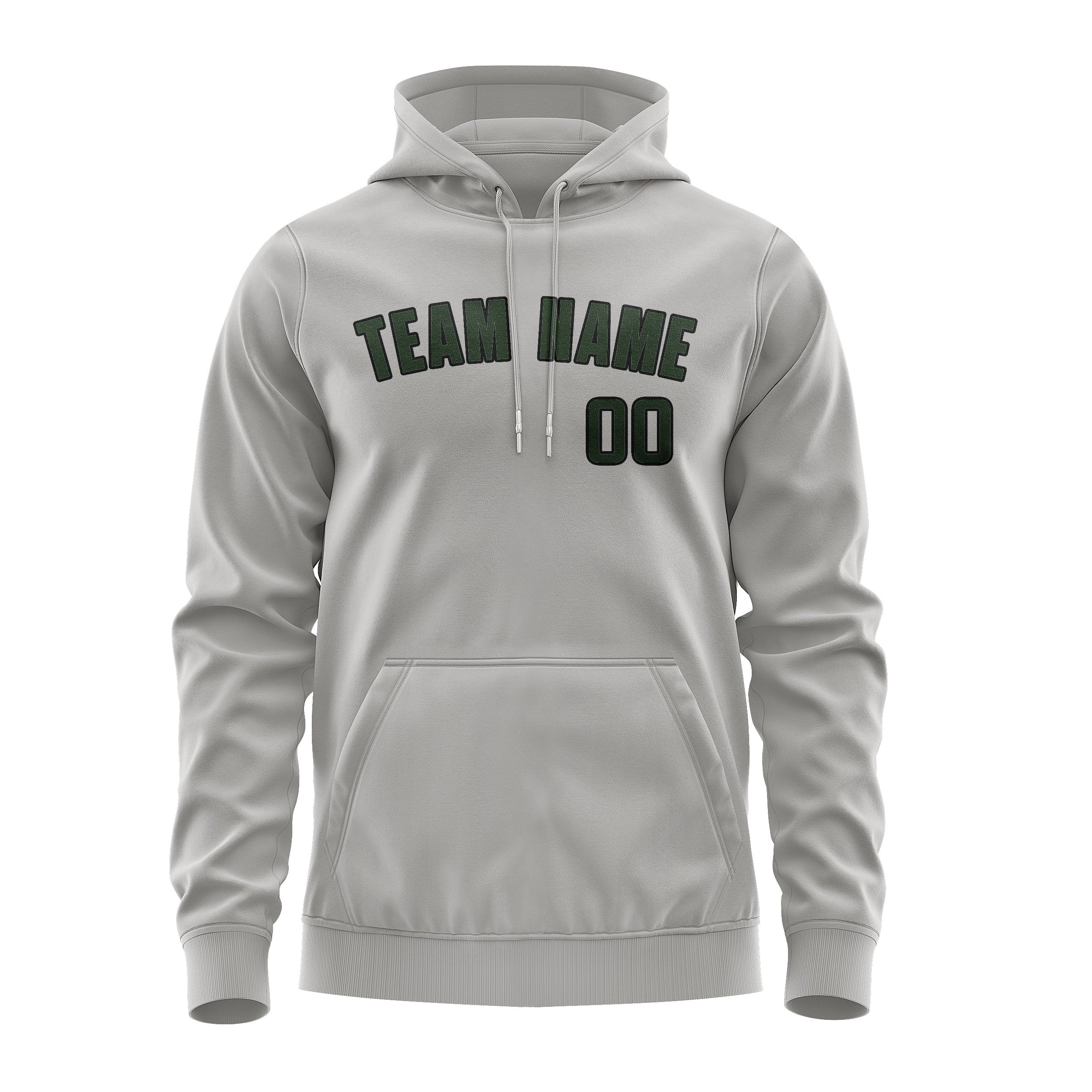 Maßgeschneidertes Grau Tannengrün Hoodie