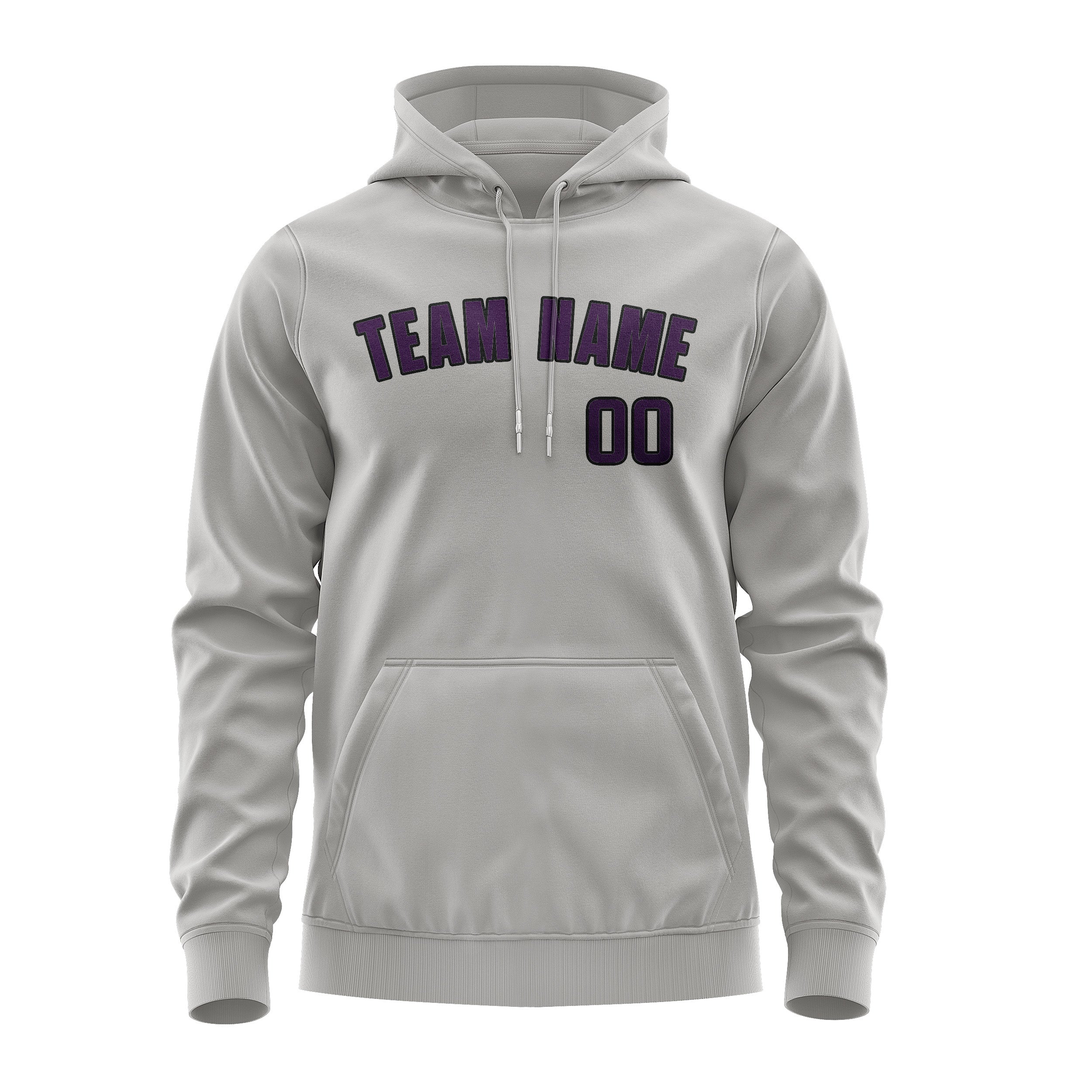 Maßgeschneidertes Grau Lila Hoodie