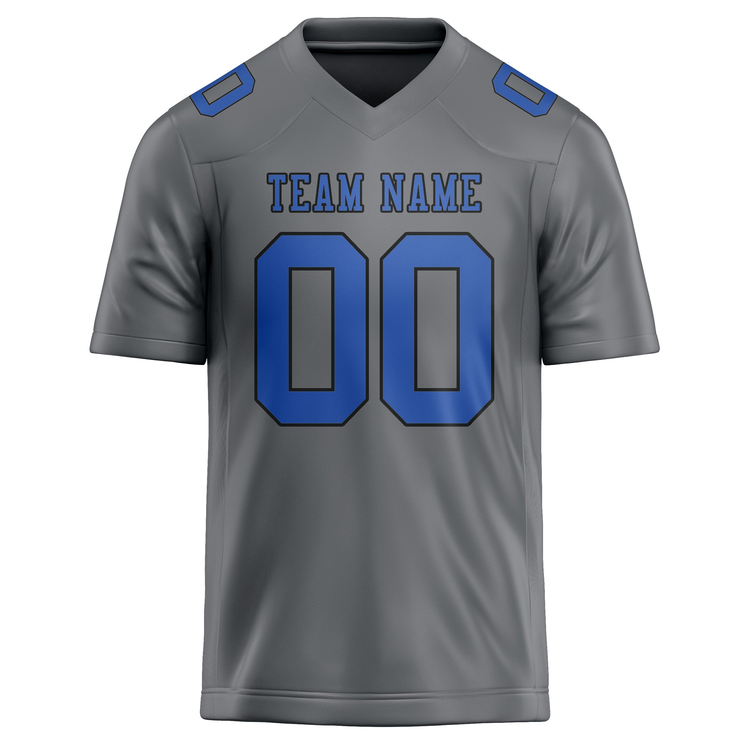 Maßgeschneidertes Professionelles Grau Himmelblau Rugbytrikot