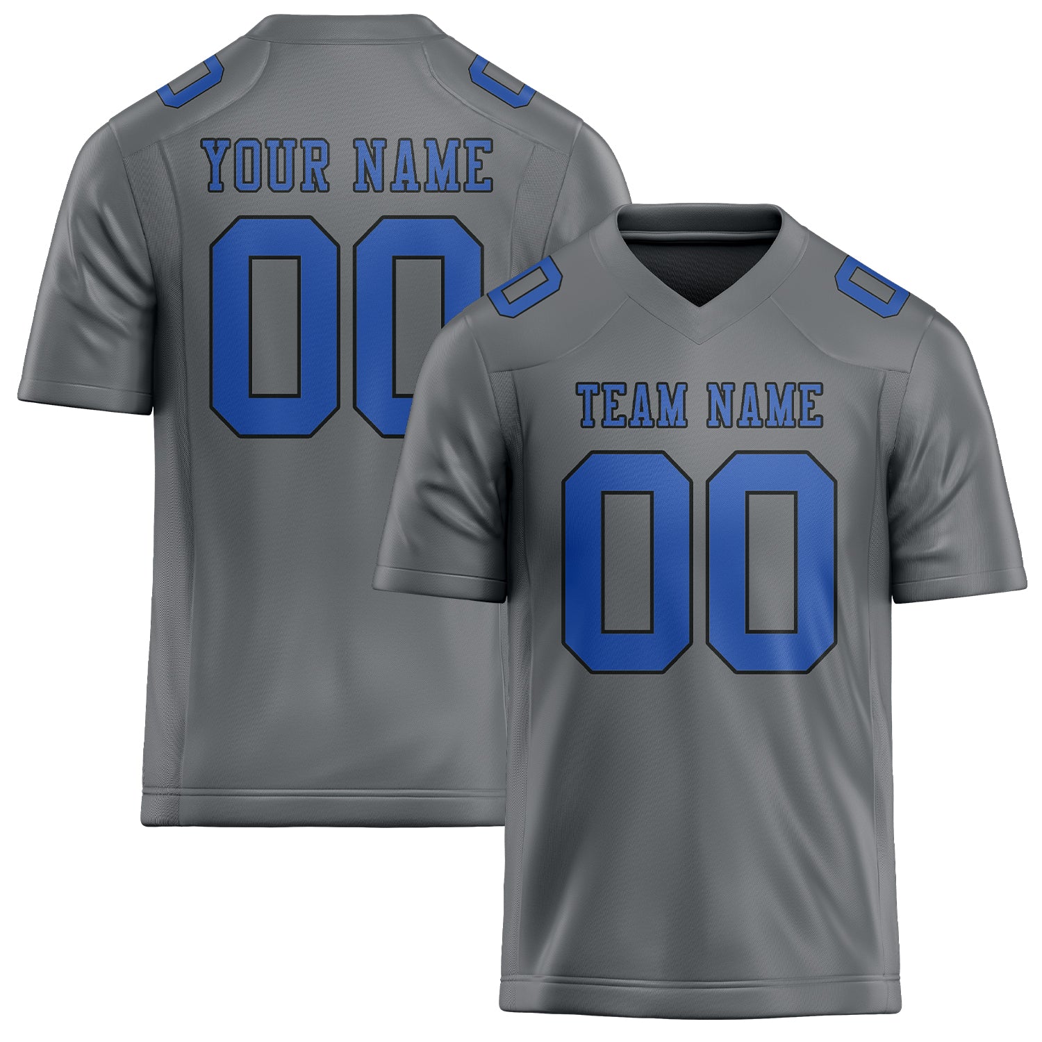 Maßgeschneidertes Professionelles Grau Himmelblau Rugbytrikot