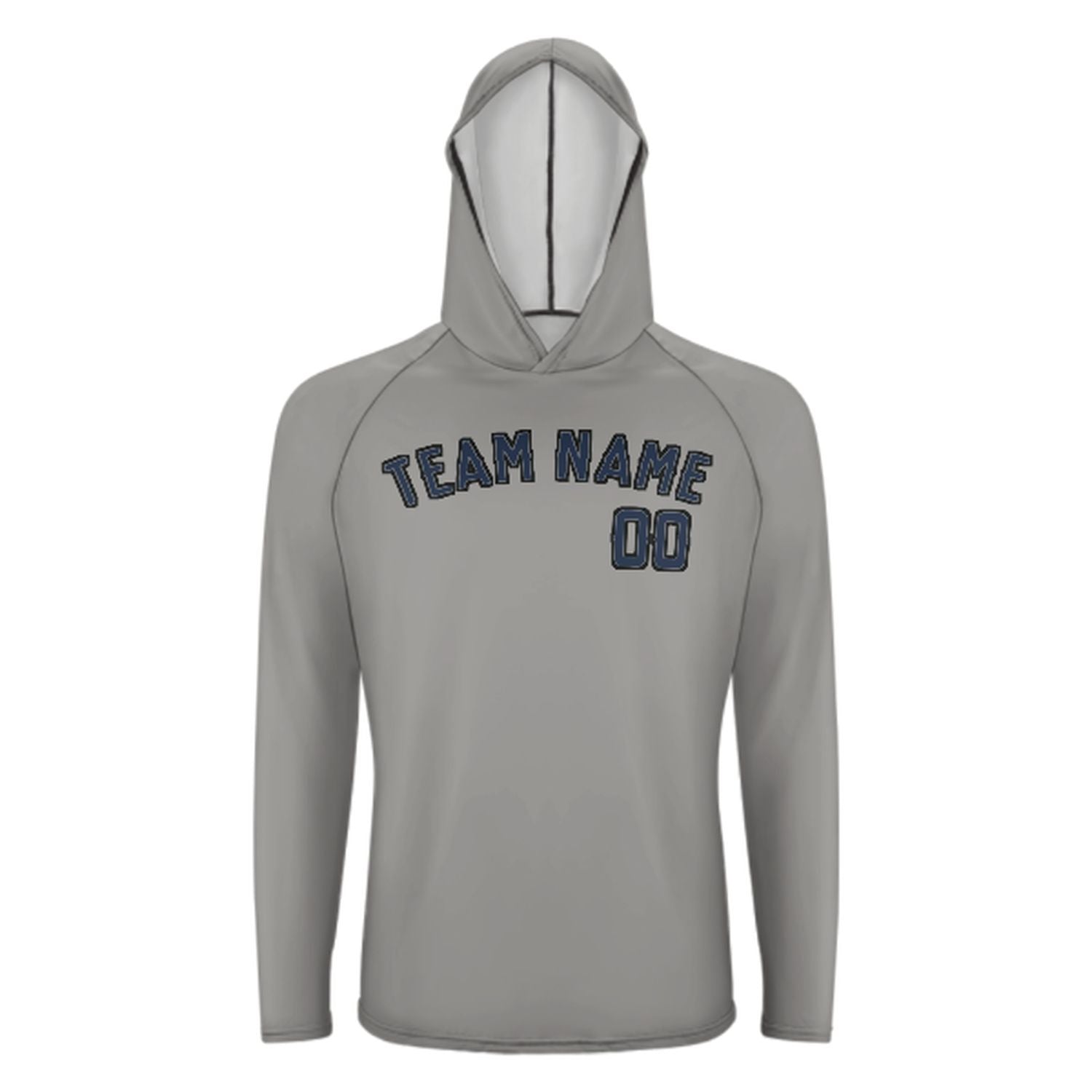 Šedá marová mořská blau uv hoodie na míru