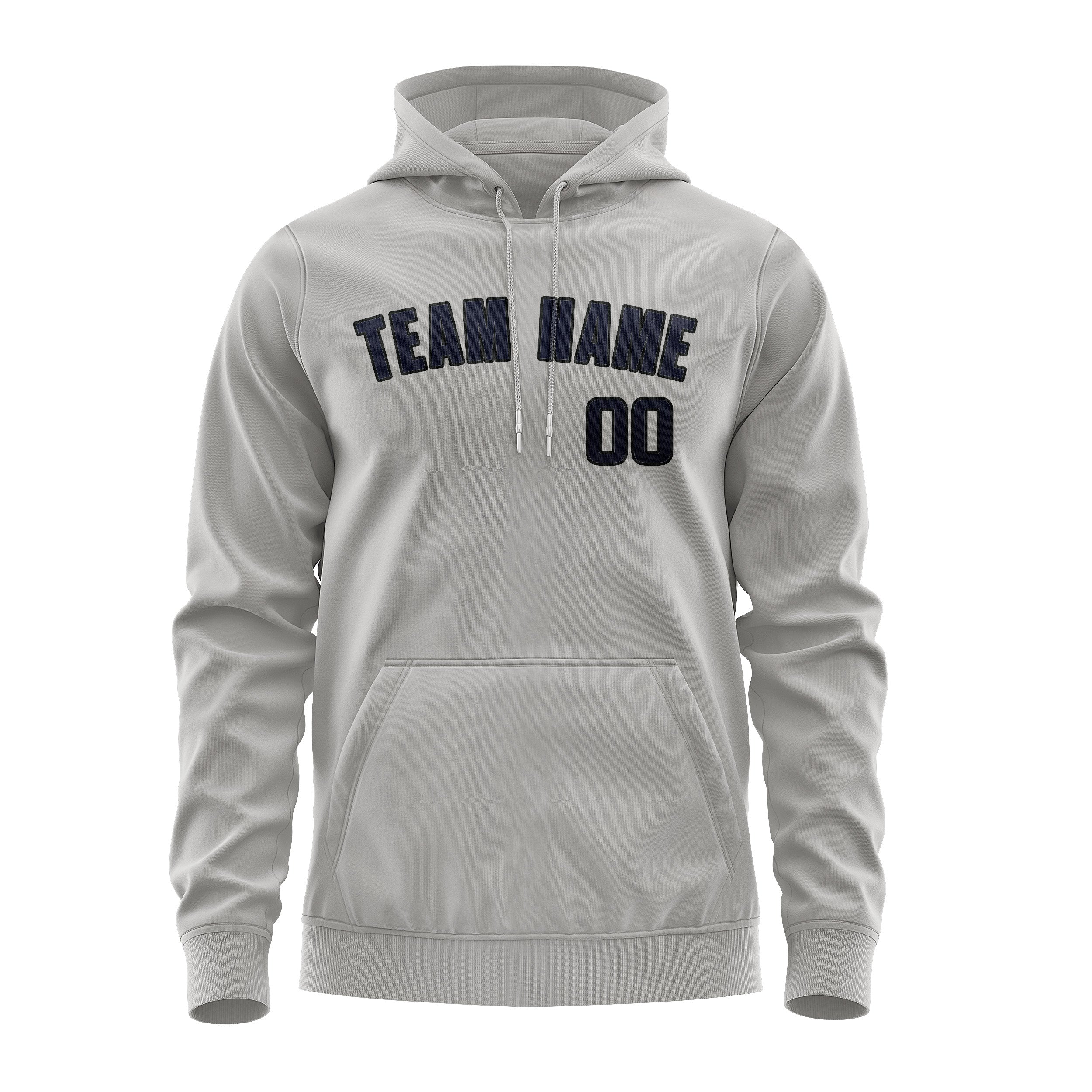 Maßgeschneidertes Grau Stahlblau Hoodie