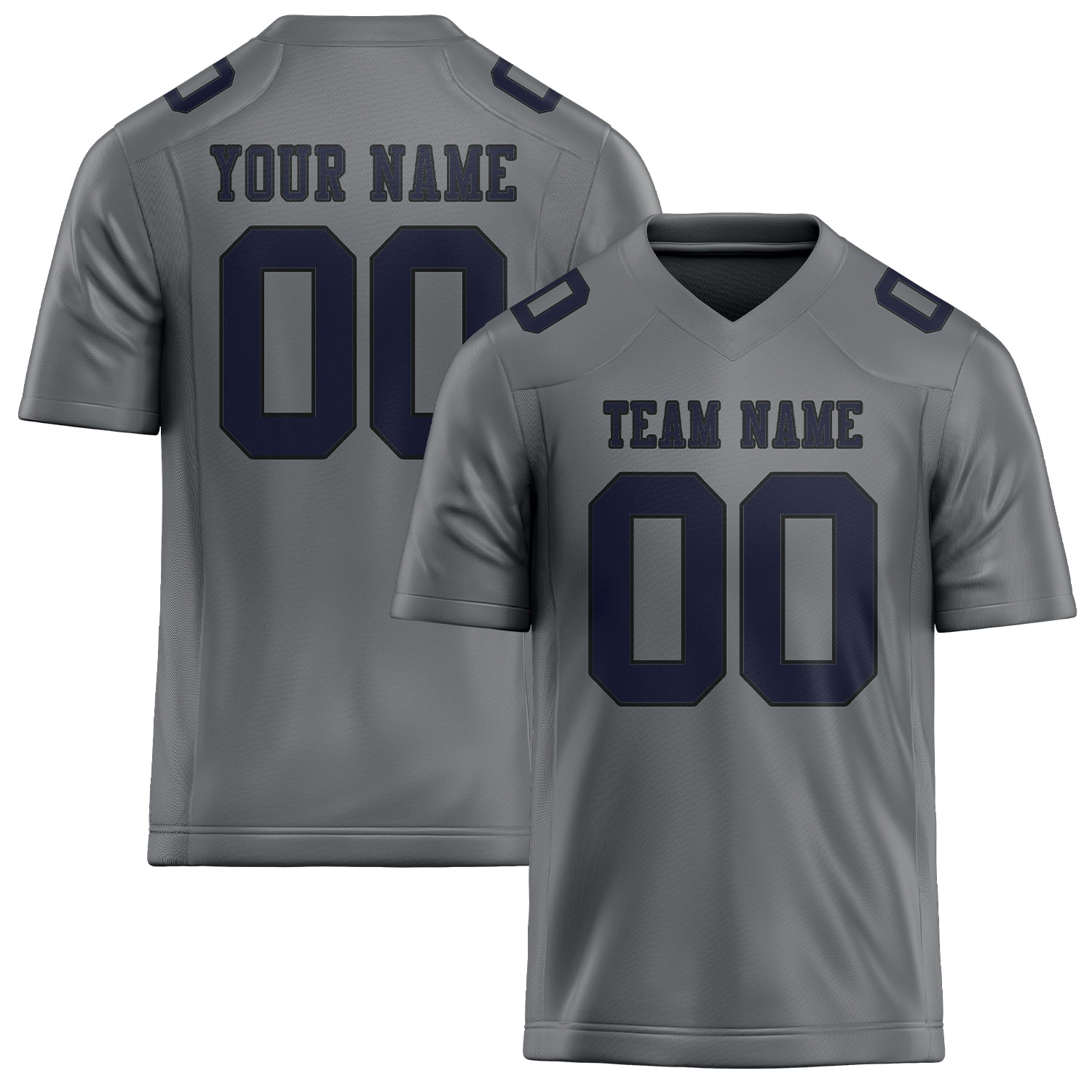 Maßgeschneidertes Professionelles Grau Stahlblau Rugbytrikot