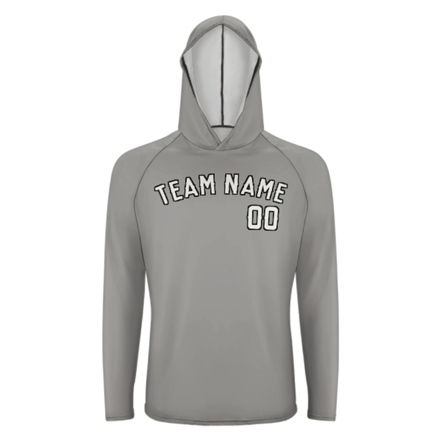 Šedá bílá UV-hoodie na míru na míru