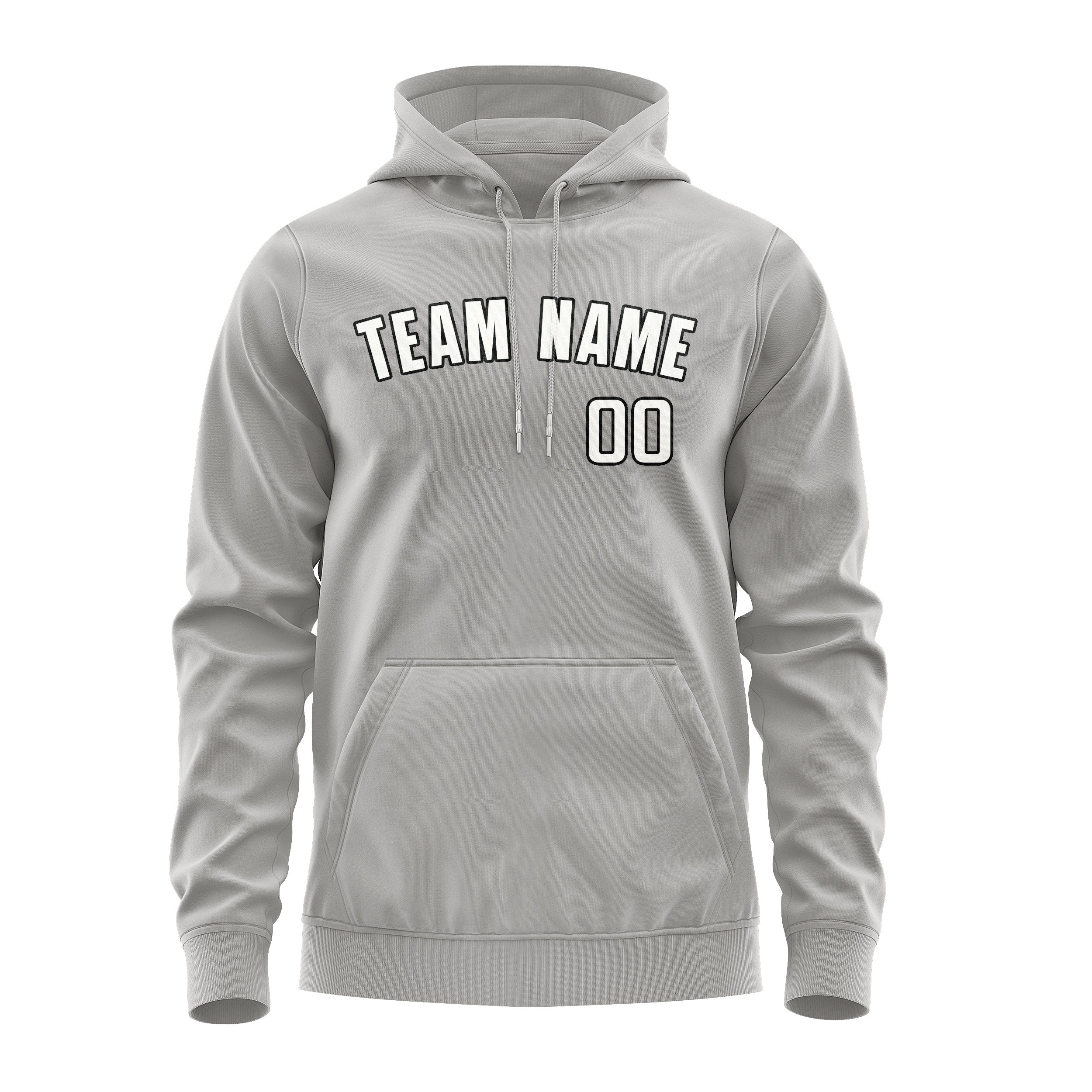 Maßgeschneidertes Grau Weiß Hoodie