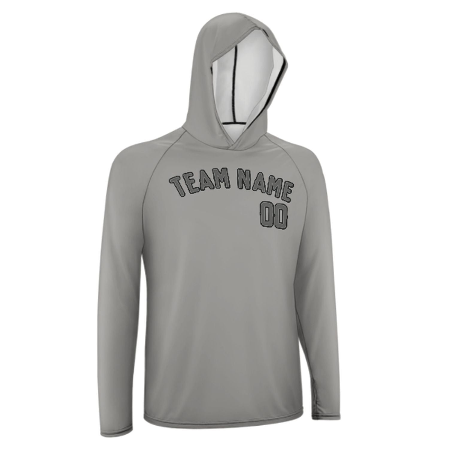 Šedá tmavě šedá šedá UV-hoodie na míru