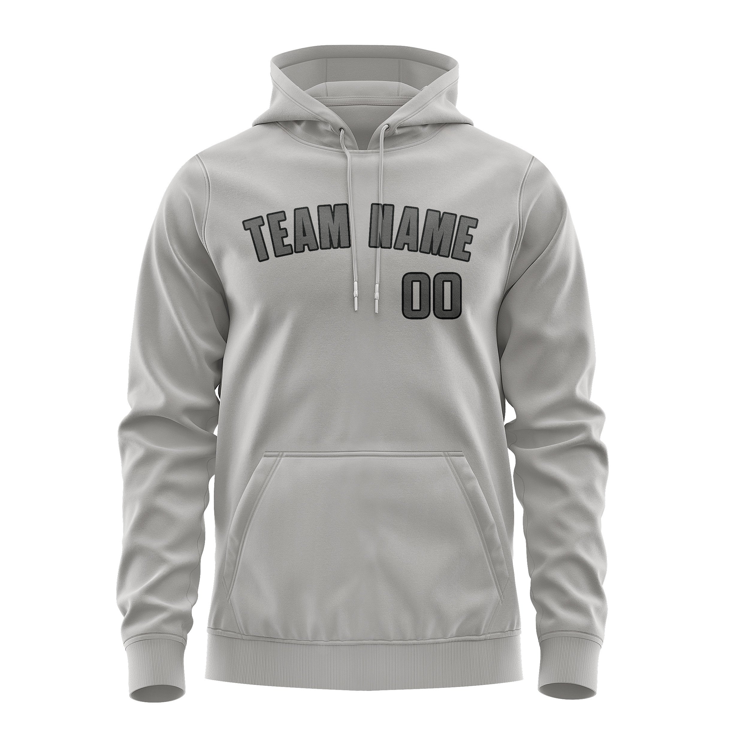 Maßgeschneidertes Grau Dunkelgrau Hoodie