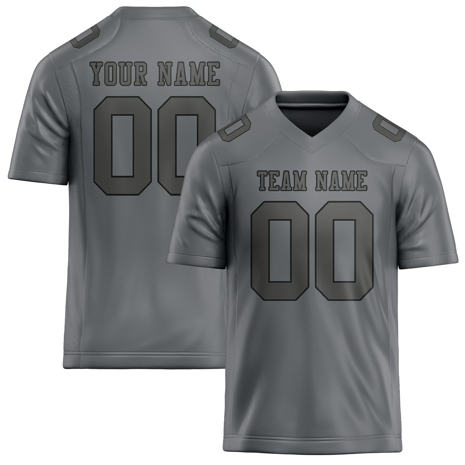Maßgeschneidertes Professionelles Grau Dunkelgrau Rugbytrikot