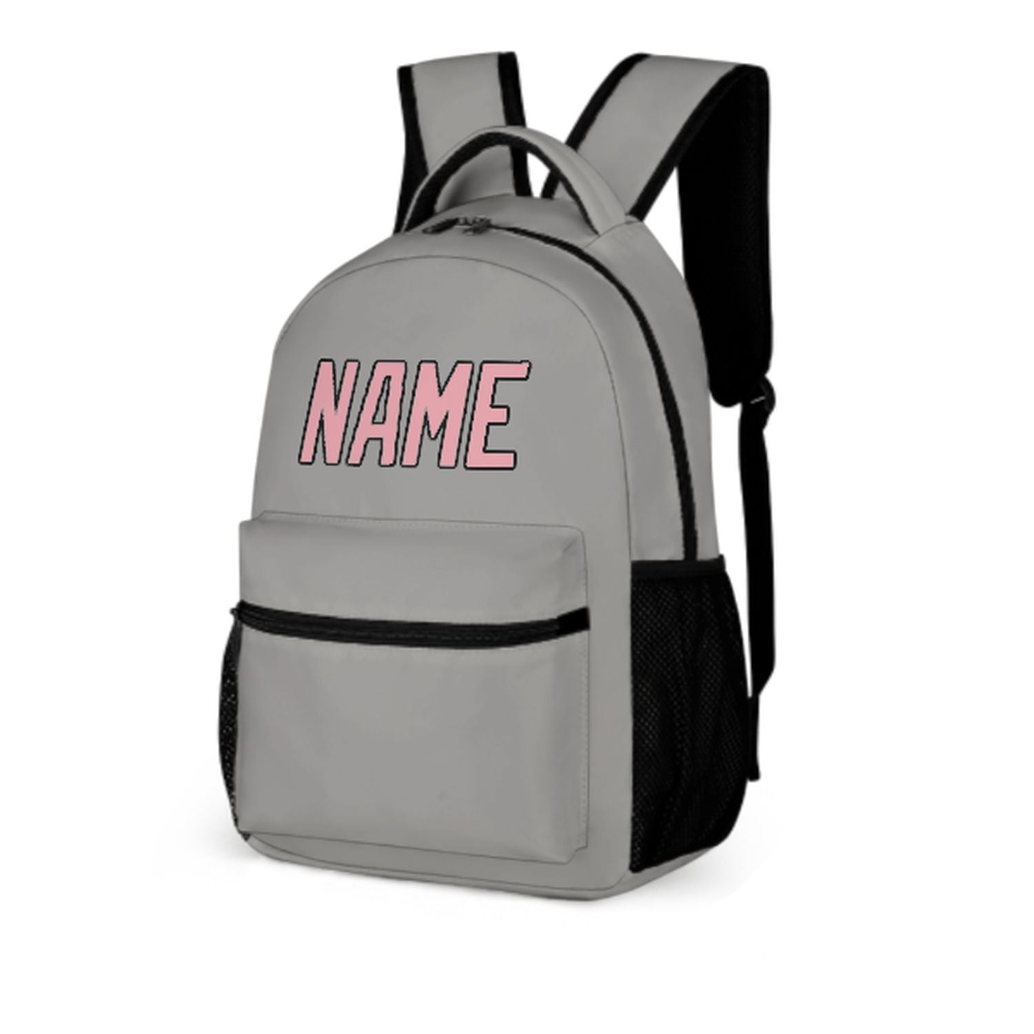 Maßgeschneidertes Grau Rosa Kinderrucksack