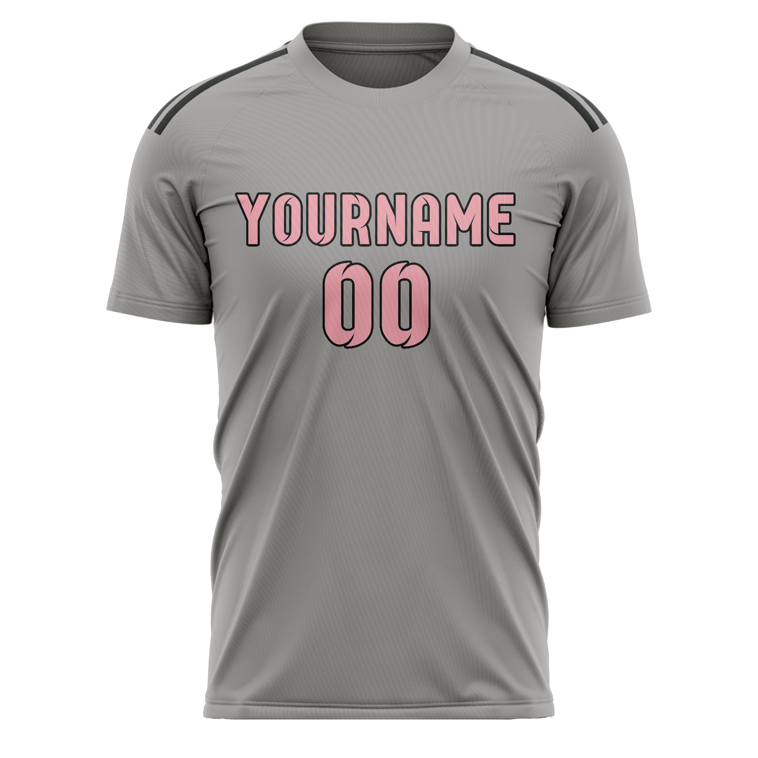 Benutzerdefiniertes Professionelles Grau Rosa Fußballtrikot