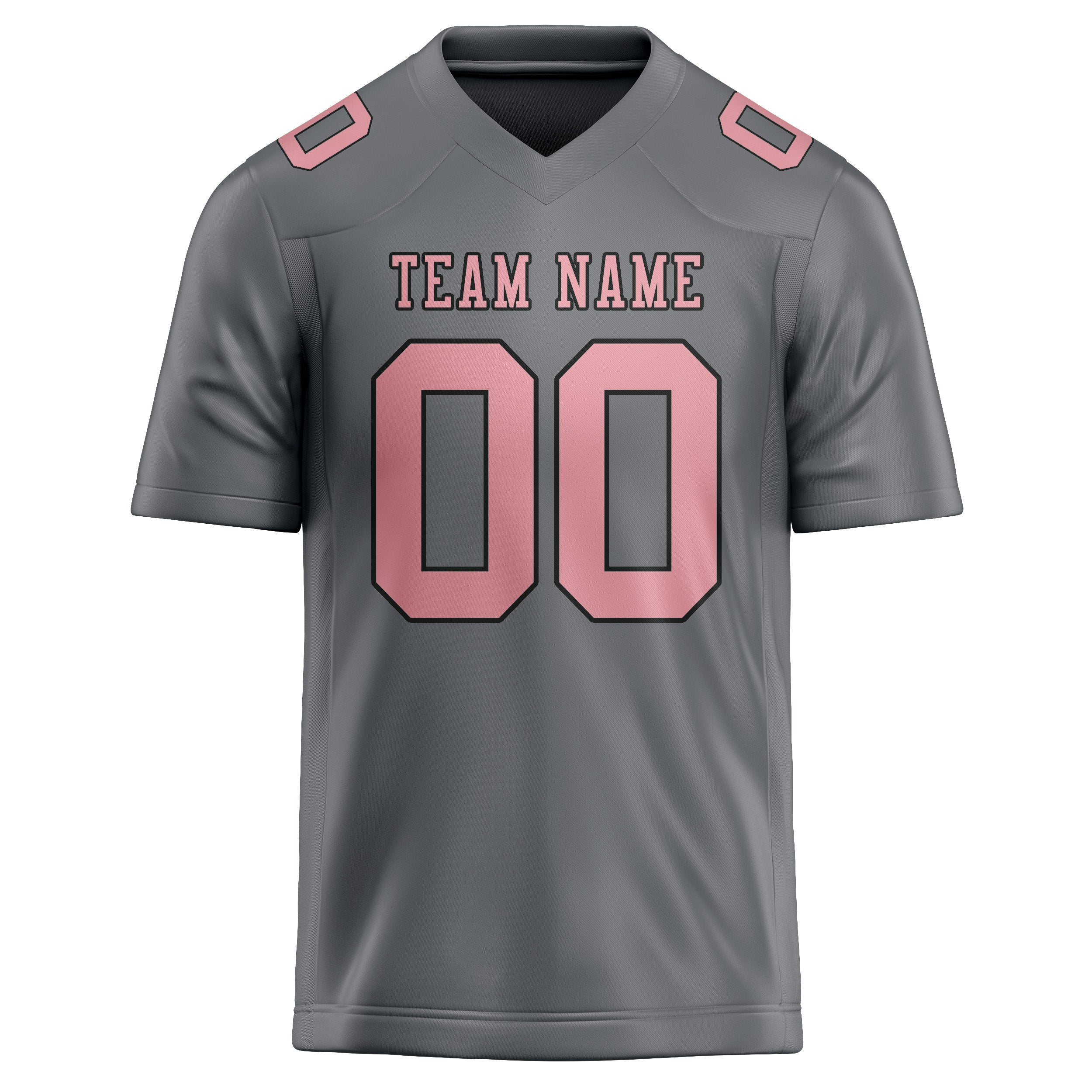 Maßgeschneidertes Professionelles Grau Rosa Rugbytrikot