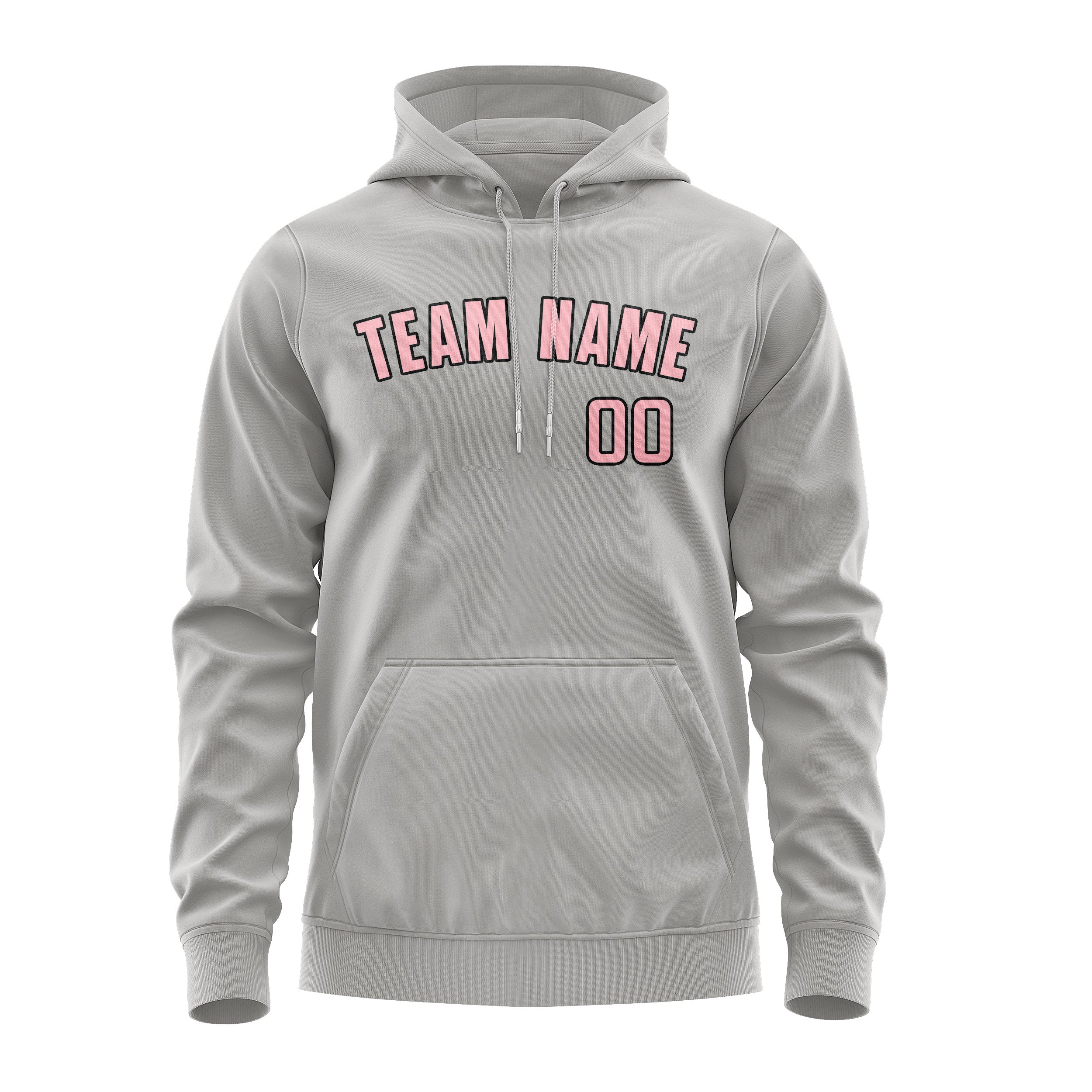 Maßgeschneidertes Grau Rosa Hoodie