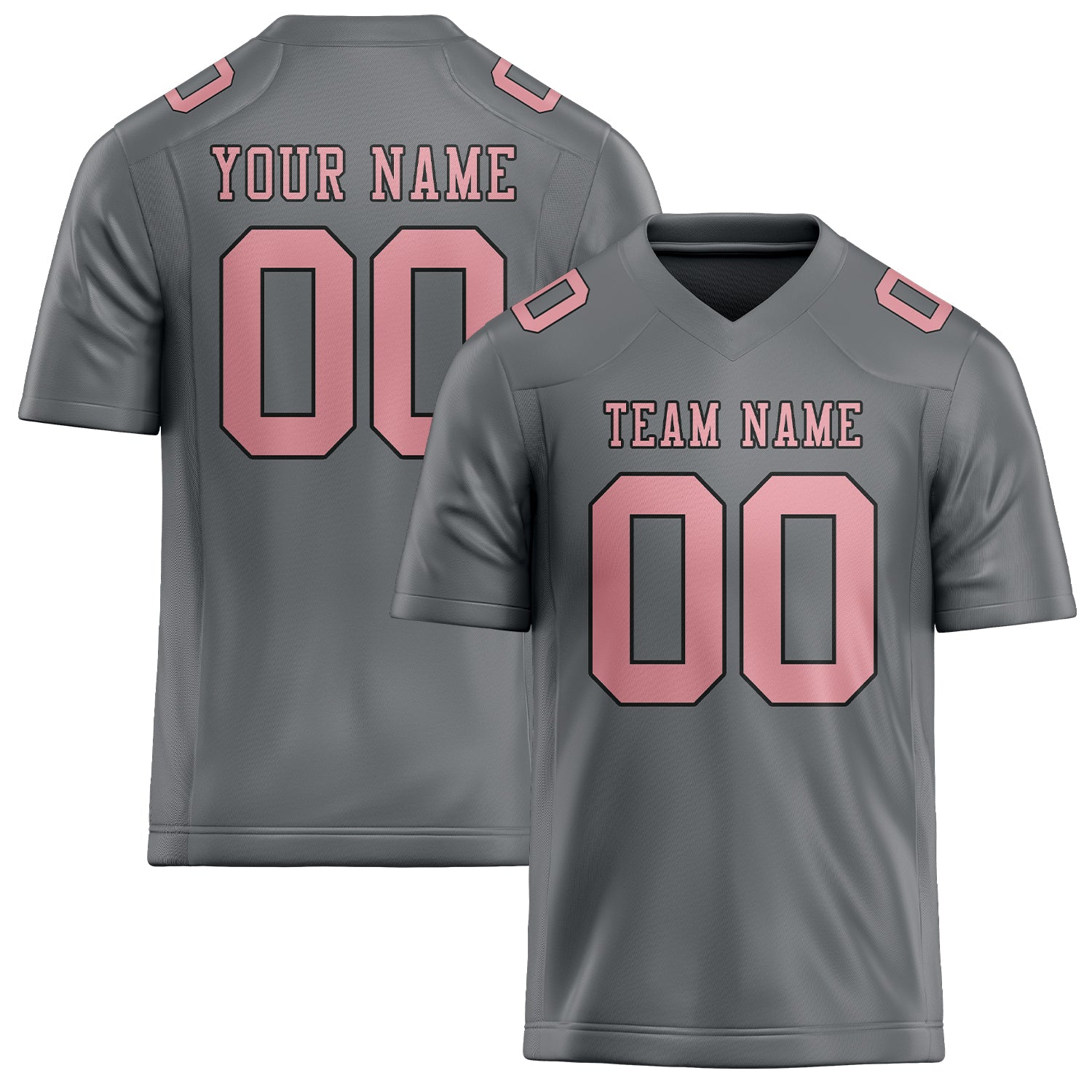 Maßgeschneidertes Professionelles Grau Rosa Rugbytrikot