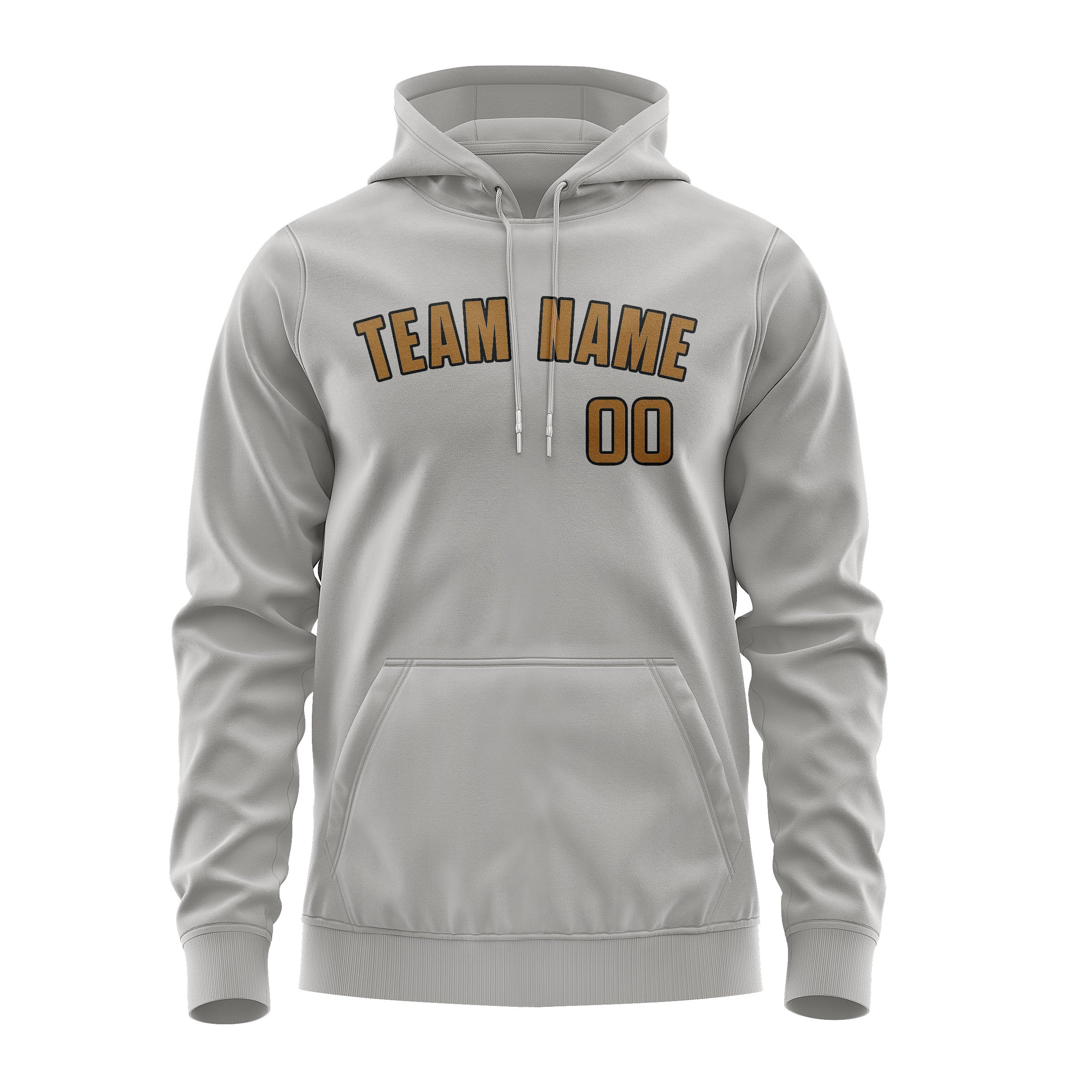 Maßgeschneidertes Grau Khaki Hoodie