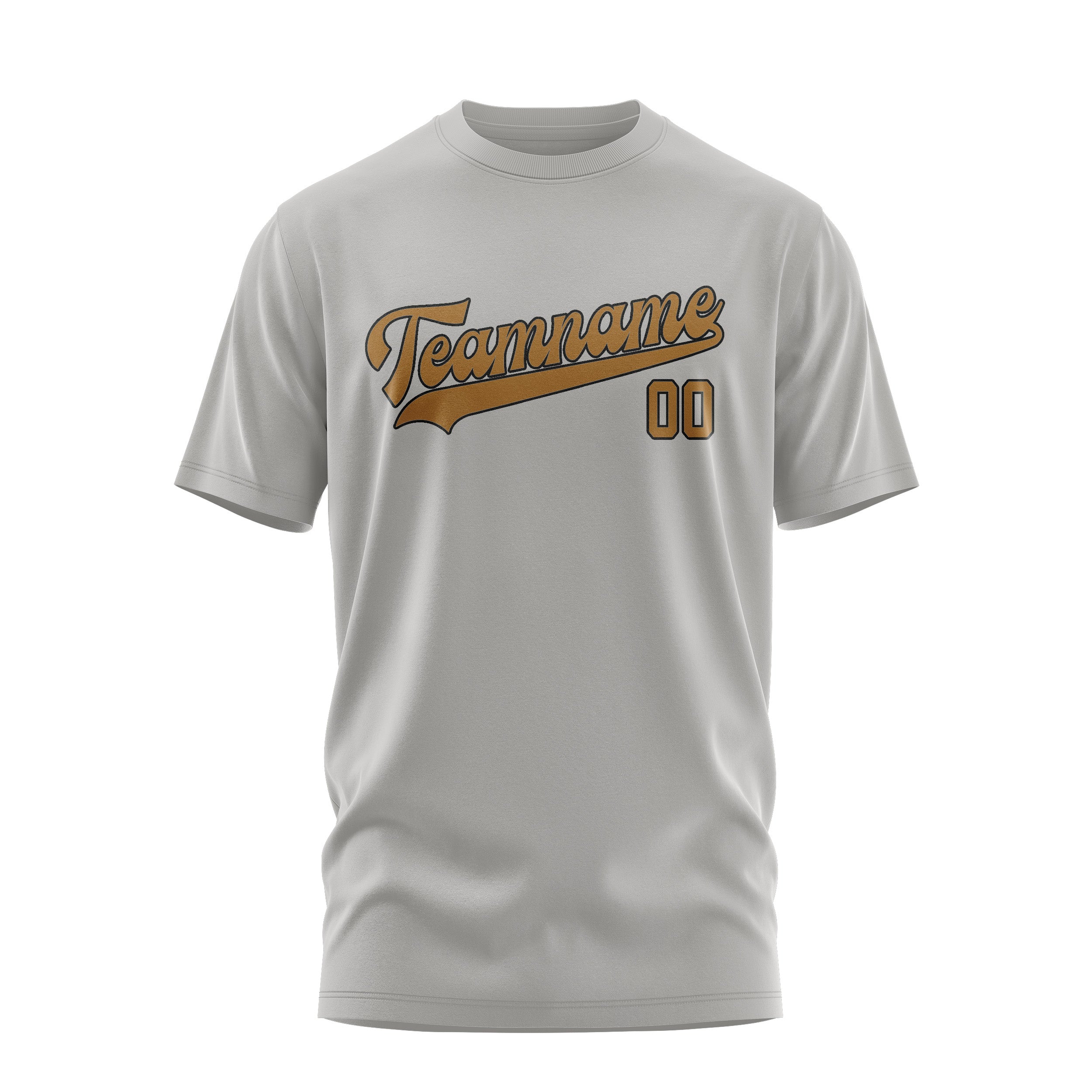Maßgeschneidertes Grau Khaki T-Shirt