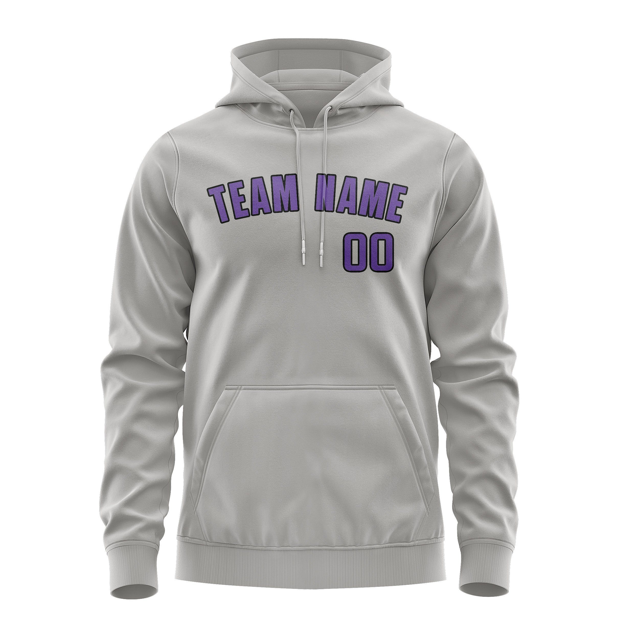 Maßgeschneidertes Grau Lavendel Hoodie