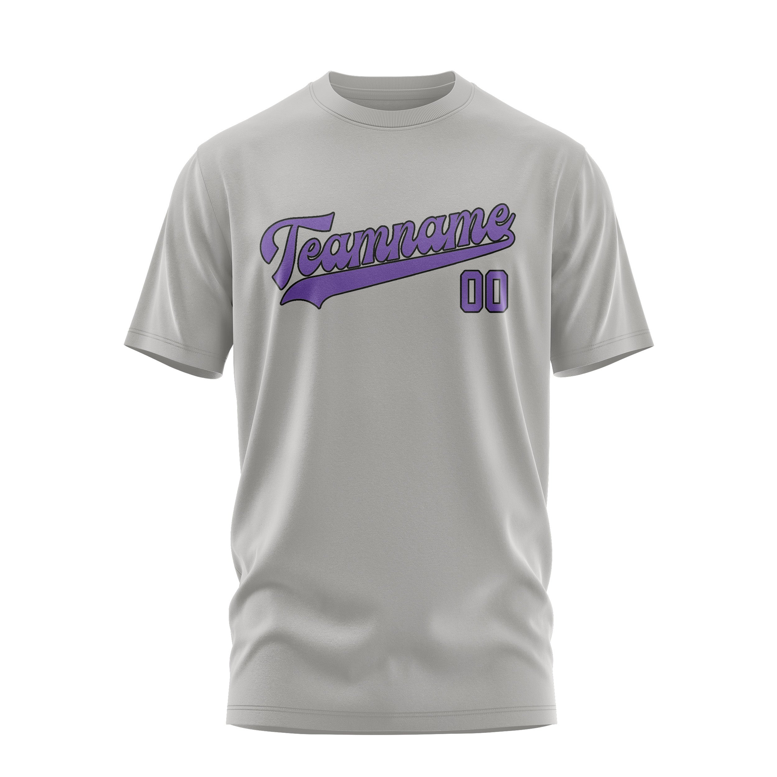 Maßgeschneidertes Grau Lavendel T-Shirt