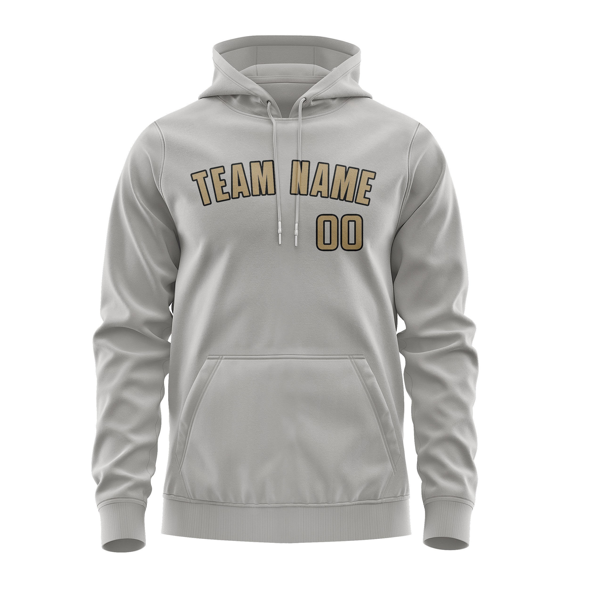 Maßgeschneidertes Grau Hellkhaki Hoodie