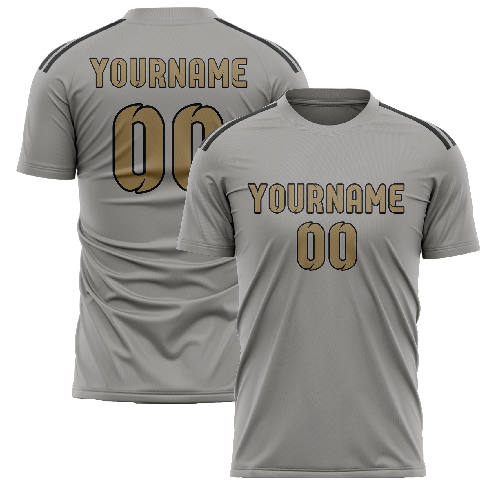 Benutzerdefiniertes Professionelles Grau Hellkhaki Fußballtrikot