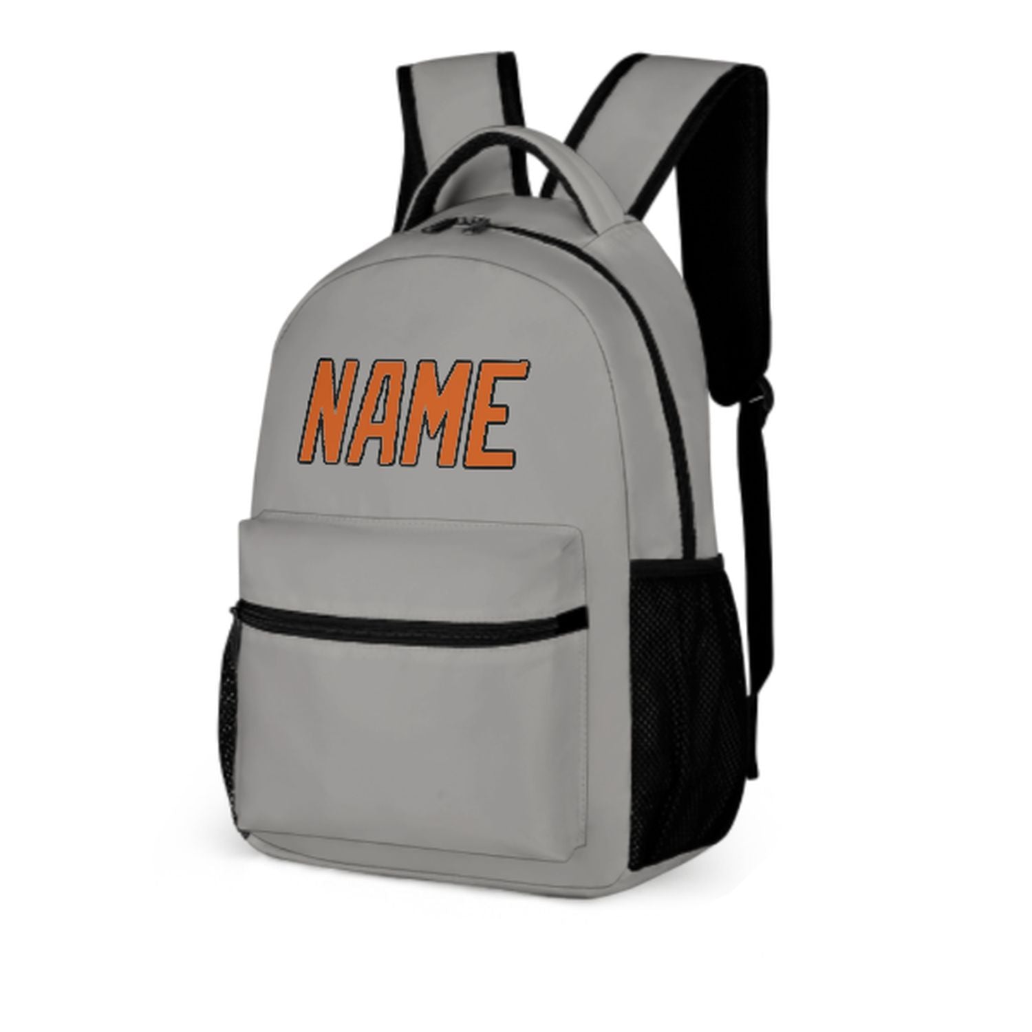 Maßgeschneidertes Grau Orange Kinderrucksack
